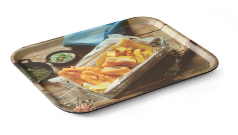 Taca do serwowania antypoślizgowa, z nadrukiem