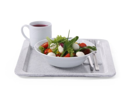 Taca poliestrowa do restauracji samoobsługowych, AmerBox, GN 1/2, granitowy, 325x265mm, Prostokątny