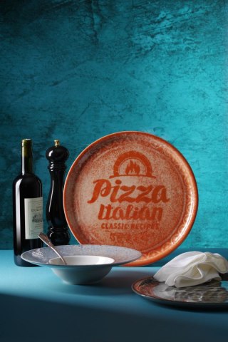Talerz do pizzy Recipe Collection Brick Red, HENDI, czerwony, o310mm