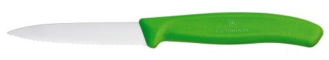 Nóż do jarzyn z ząbkowanym ostrzem, Victorinox, zielony, (L)190mm