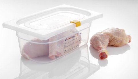 Zatrzaski do pokryw dla pojemników HACCP, HENDI, żółty, 12 szt