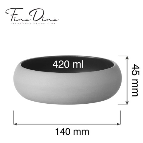 Miska Mia Black 140mm, 420 ml Fine Dine