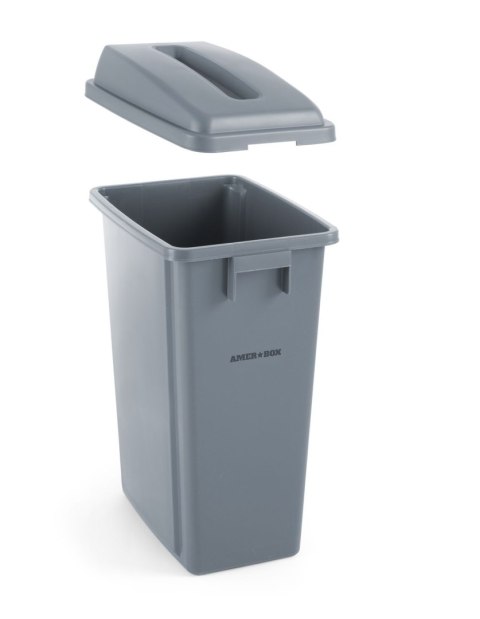 Pokrywa z otworem do kontenera prostokątnego 60 l, HENDI, otwór prostokątny, jasnoszary, 660x470x(H)30mm