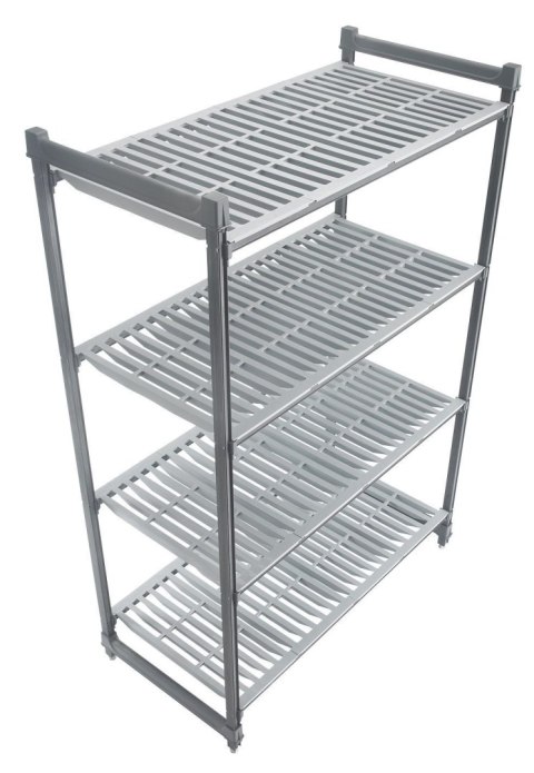Regał magazynowy CAMBRO Camshelving® basics plus z kompozytu z 4 wentylowanymi półkami 915x540x(H)1830
