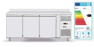 Stół chłodniczy 3-drzwiowy 420 l, Arktic, Profi Line, Z tylnym rantem, 334L, 230V/400W, 700x1795x(H)839mm