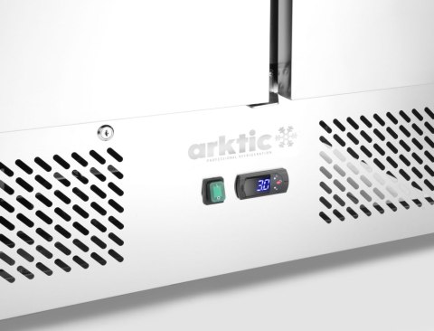 Stół chłodniczy do pizzy 3-drzwiowy z nadstawą i blatem roboczym