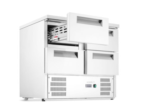 Stoły chłodnicze z blatem roboczym ze stali nierdzewnej 4 szuflady