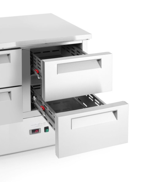 Stoły chłodnicze z blatem roboczym ze stali nierdzewnej 4 szuflady