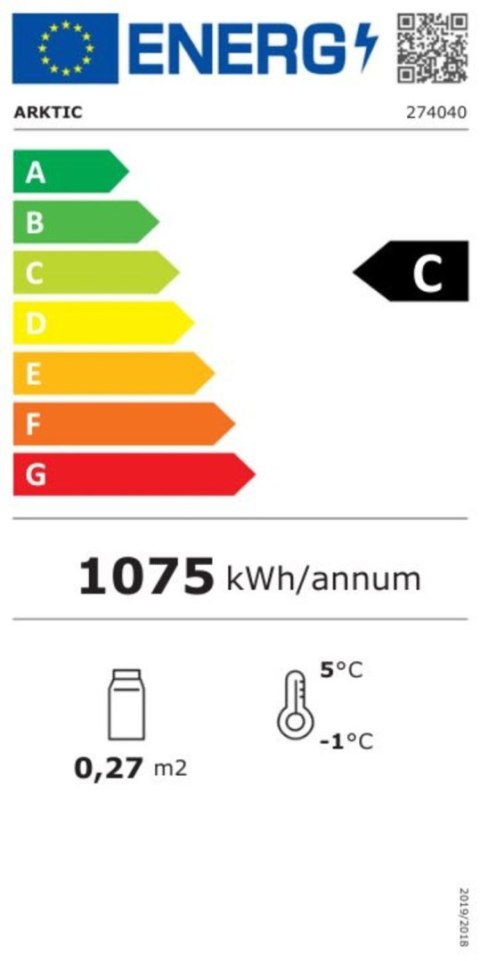 Witryna chłodnicza do sushi, Arktic, Pojemność: 5x GN 1/2 (H)40 mm - pojemniki w zestawie., czarny, 230V/190W, 420x1800x(H)265mm