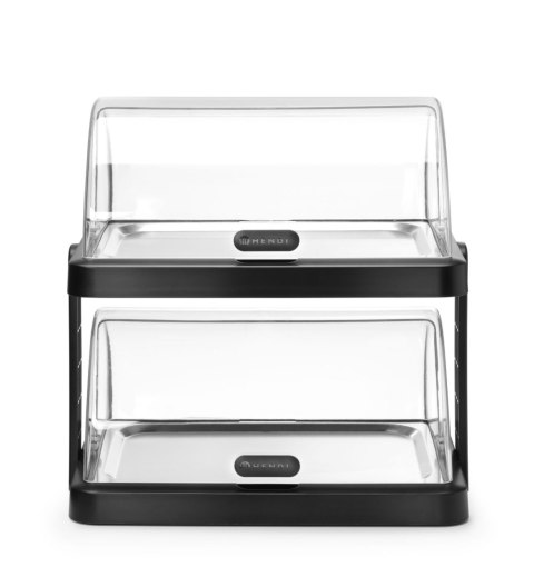 Witrynka chłodząca roll-top Duo UNIQ, HENDI, designed by Robert Bronwasser, Podwójna, czarny, 480x355x(H)480mm, Prostokątny