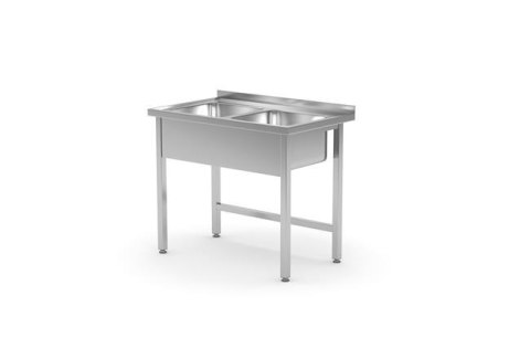 Stół z dwoma zlewami - skręcany, o wym. 1000x700x(H)850 mm Stół z dwoma zlewami - skręcany, o wym. 1000x700x(H)850 mm