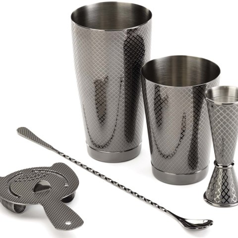 Długa łyżka barmańska czarny połysk 400 mm BarFly