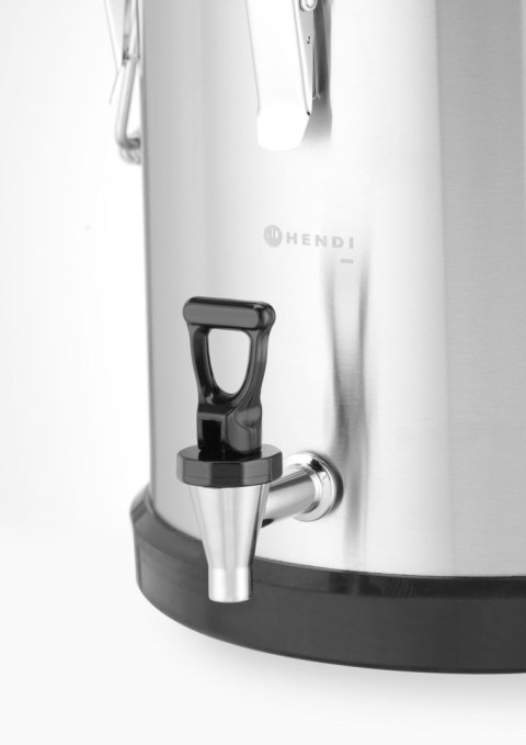 Termos do transportu żywności - z kranem, HENDI, Profi Line, 20L, srebrny, ⌀330x(H)360mm