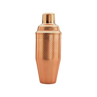Shaker barmański 3-częściowy w stylu japońskim Diamond Lettice, miedź, BarFly 700ml BarFly