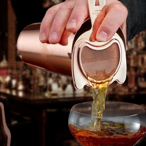 Shaker barmański 3-częściowy w stylu japońskim Diamond Lettice, miedź, BarFly 700ml BarFly