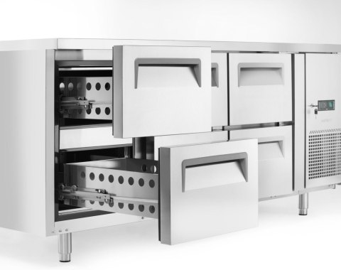 Lada chłodnicza, 6 szuflad, Arktic, Bez tylnego rantu, 204L, 230V/400W, 1795x700x(H)755mm