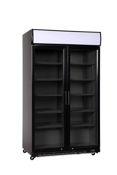Lodówka podblatowa, dwudrzwiowa, Arktic, Panel z oświetleniem LED, 827L, czarny, 230V/480W, 1130x720x(H)2023mm